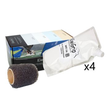 KiwiGrip 4 - 1 Liter Pouches - White w/4&quot; Roller