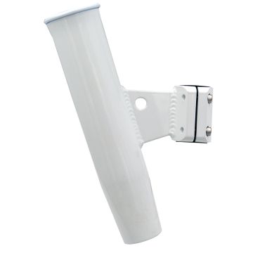 C.E. Smith Aluminum Vertical Clamp-On Rod Holder 1-5/16&quot; OD White Powdercoat w/Sleeve