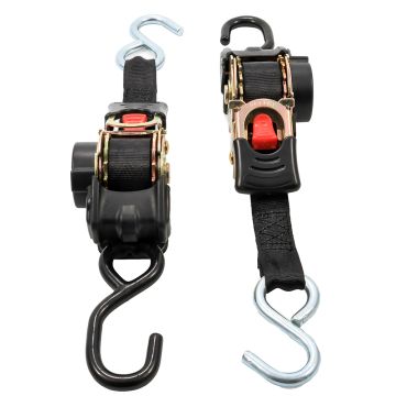 Camco Retractable Tie-Down Straps - 1&quot; Width 6&#39; Dual Hooks