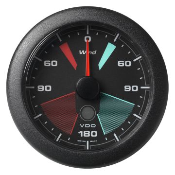 Veratron 3-3/8&quot; (85MM) OceanLink&reg; Apparent/True Wind Angle Gauge - Black Dial &amp; Bezel