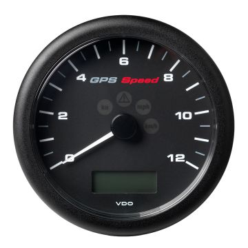 Veratron 4-1/4&quot; (110MM) ViewLine GPS Speedometer 0-12 KNOTS/KMH/MPH - 8 to 16V Black Dial &amp; Bezel