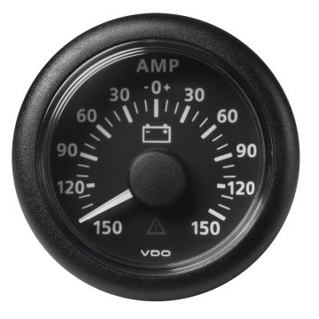 Veratron 52MM (2-1/16&quot;) ViewLine Battery Status Gauge -150/+150AMP - Black Dial &amp; Bezel