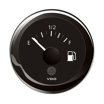 Veratron 52MM (2-1/16&quot;) ViewLine Tank Level Gauge E/F - 3-180 Ohm - Black Dial &amp; Bezel