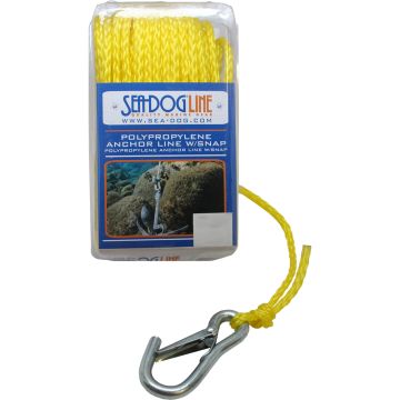 Sea-Dog Poly Pro Anchor Line w/Snap - 1/4&quot; x 100&#39; - Yellow