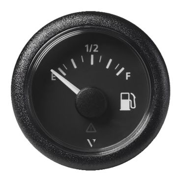 Veratron 52MM (2-1/16&quot;) ViewLine Fuel Level Gauge Empty/Full - 240-33.5 OHM - Black Dial &amp; Round Bezel