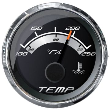 Faria Platinum 2&quot; Water Temp Gauge (100-250&deg;F)