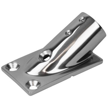 Sea-Dog Rail Base Fitting Rectangular Base 30&deg; 316 Stainless Steel - 1-7/8&quot; x 3-3/16&quot; - 1&quot; OD