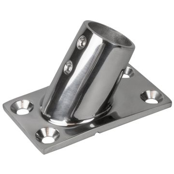 Sea-Dog Rail Base Fitting Rectangular Base 60&deg; 316 Stainless Steel - 1-7/8&quot; x 3-1/4&quot; - 1&quot; OD