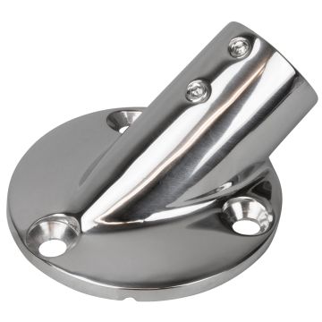 Sea-Dog Rail Base Fitting 2-3/4&quot; Round Base 30&deg; 316 Stainless Steel - 1&quot; OD