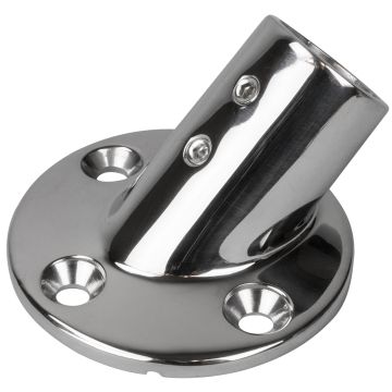 Sea-Dog Rail Base Fitting 2-3/4&quot; Round Base 45&deg; 316 Stainless Steel - 1&quot; OD