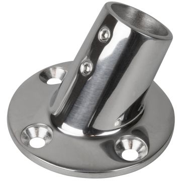 Sea-Dog Rail Base Fitting 2-3/4&quot; Round Base 60&deg; 316 Stainless Steel - 1&quot; OD