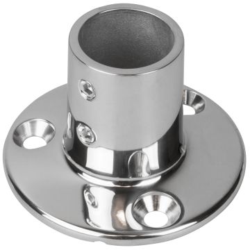 Sea-Dog Rail Base Fitting 2-3/4&quot; Round Base 90&deg; 316 Stainless Steel - 1&quot; OD