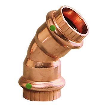 Viega ProPress 1/2&quot; - 45&deg; Copper Elbow - Double Press Connection - Smart Connect Technology