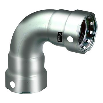 Viega MegaPress 1-1/2&quot; 90&deg; Stainless 304 Elbow - Double Press Connection - Smart Connect Technology