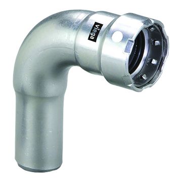 Viega MegaPress 1-1/2&quot; 90&deg; Stainless Steel 304 Elbow Street - Press Connection - Smart Connect Technology