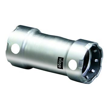 Viega MegaPress 2&quot; Stainless Steel 304 Coupling w/o Stop - Double Press Connection - Smart Connect Technology