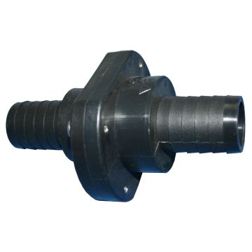 T-H Marine Double Barb Inline Scupper Check Valve - 1-1/8&quot; - Black