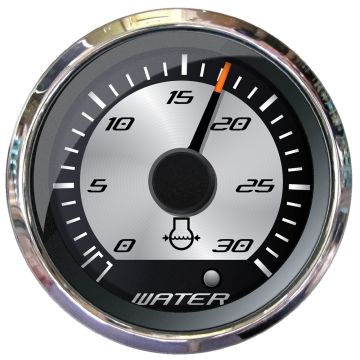 Faria Platinum 2&quot; Water Pressure Gauge - 30 PSI