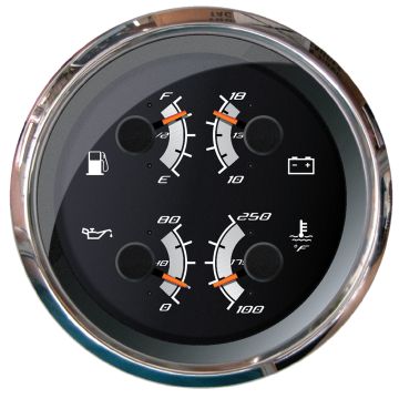 Faria Platinum 4&quot; Multi-Function - Fuel, Oil, Volt &amp; Water Temperature