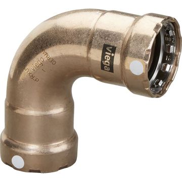 Viega MegaPress 3/4&quot; 90&deg; Copper Nickel Elbow - Double Press Connection - Smart Connect Technology