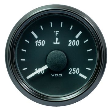 VDO SingleViu 52mm (2-1/16&quot;) Water Temp. Gauge - 250&deg; F - 291-22 OHM