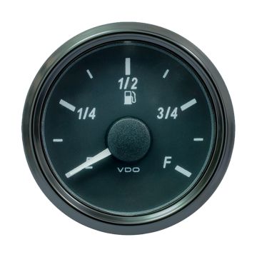 VDO SingleViu 52mm (2-1/16&quot;) Fuel Level Gauge - E/F Scale - 0-180 Ohm