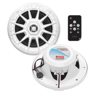Boss Audio MRGB55W 5.25&quot; Marine Speakers w/RGB Lighting - White