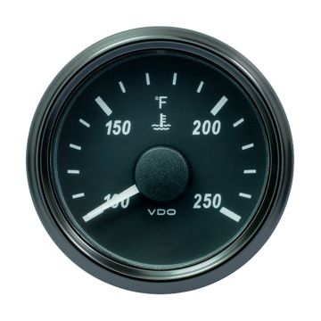 VDO SingleViu 52mm (2-1/16&quot;) Water Temperature Gauge - 250&deg;F - 450-30 Ohm