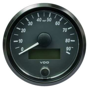 VDO SingleViu 80mm (3-1/8&quot;) Speedometer - 90MPH
