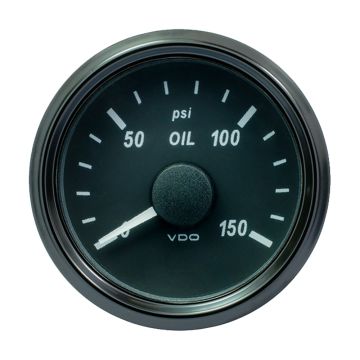 VDO SingleViu 52mm (2-1/16&quot;) Oil Pressure Gauge - 150 PSI