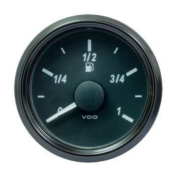 VDO SingleViu 52mm (2-1/16&quot;) Fuel Level Gauge - Euro - 3-180 Ohm
