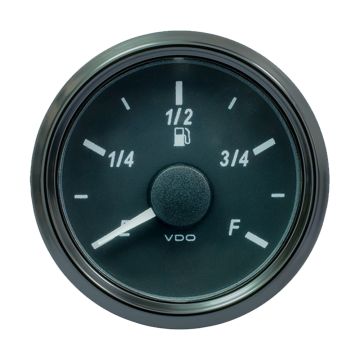 VDO SingleViu 52MM (2-1/16&quot;) Fuel Level Gauge - E/F Scale - 90-5 Ohm