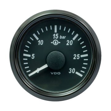 VDO SingleViu 52mm (2-1/16&quot;) Brake Pressure Gauge - 30 Bar - 0-4.5V