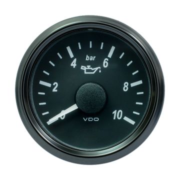 VDO SingleViu 52mm (2-1/16&quot;) Oil Pressure Gauge - 150 PSI - 0-4.5V