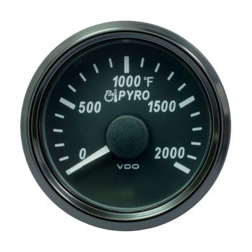 VDO SingleViu 52mm (2-1/16&quot;) Exhaust Gas Temp. Gauge - 2000&deg;F