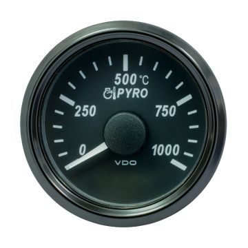 VDO SingleViu 52mm (2-1/16&quot;) Exhaust Gas Temp. Gauge - 1000&deg;C
