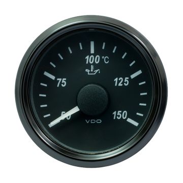 VDO SingleViu 52mm (2-1/16&quot;) Oil Temp. Gauge - 150&deg; C - 322-18 Ohm