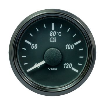 VDO SingleViu 52mm (2-1/16&quot;) Water Temp. Gauge - Euro - 120&deg; C - 291-22 ohm