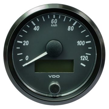 VDO SingleViu 80mm (3-1/8&quot;) Speedometer - 120 KM/H