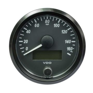 VDO SingleViu 80mm (3-1/8&quot;) Speedometer - 160MPH