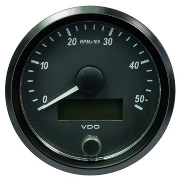 VDO SingleViu 80mm (3-1/8&quot;) Tachometer - 5000 RPM