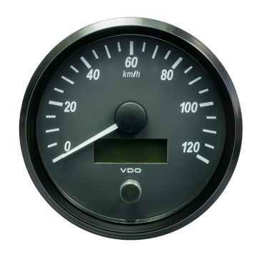 VDO SingleViu 100mm (4&quot;) Speedometer - 120 KM/H