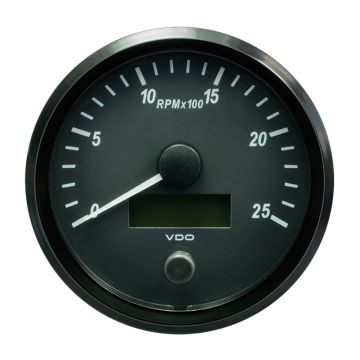 VDO SingleViu 100mm (4&quot;) Tachometer - 2500 RPM