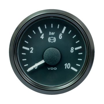 VDO SingleViu 52mm (2-1/16&quot;) Brake Pressure Gauge - 10 Bar - 0-5V