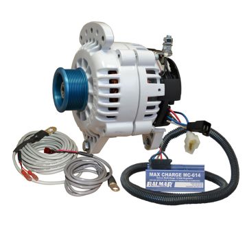 Balmar Alternator 100 AMP Kit 12V 3.15&quot; Dual Foot Saddle J10 Pulley Regulator &amp; Temp Sensor