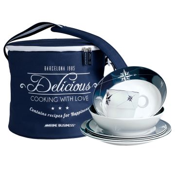 Marine Business Melamine Tableware &amp; Basket - NORTHWIND - Set of 16