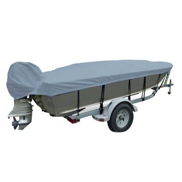 Carver Sun-DURA&reg; Wide Series Styled-to-Fit Boat Cover f/18.5&#39; V-Hull Fishing Boats - Grey