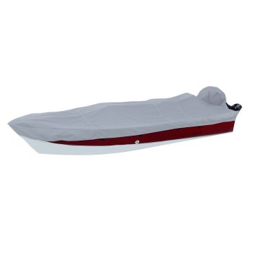 Carver Poly-Flex II Styled-to-Fit Boat Cover f/18.5&#39; V-Hull Side Console Fishing Boats - Grey