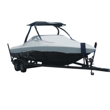 Carver Sun-DURA&reg; Specialty Boat Cover f/23.5&#39; Tournament Ski Boats w/Tower - Grey