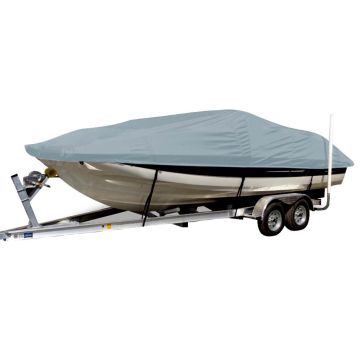 Carver Sun-DURA&reg; Styled-to-Fit Boat Cover f/21.5&#39; Sterndrive Deck Boats w/Low Rails - Grey